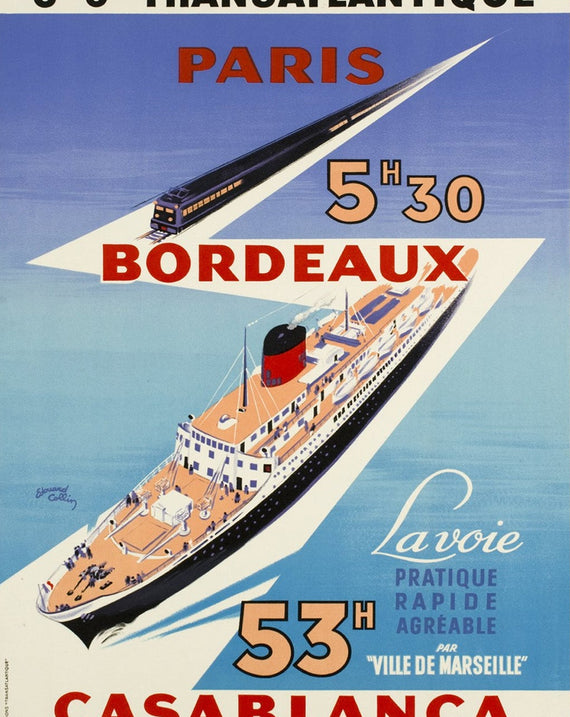 Cie Gle Transatlantique - Paris, Bordeaux, Casablanca