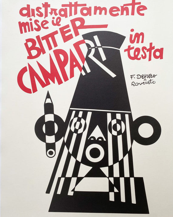 Bitter Campari In Testo - Depero