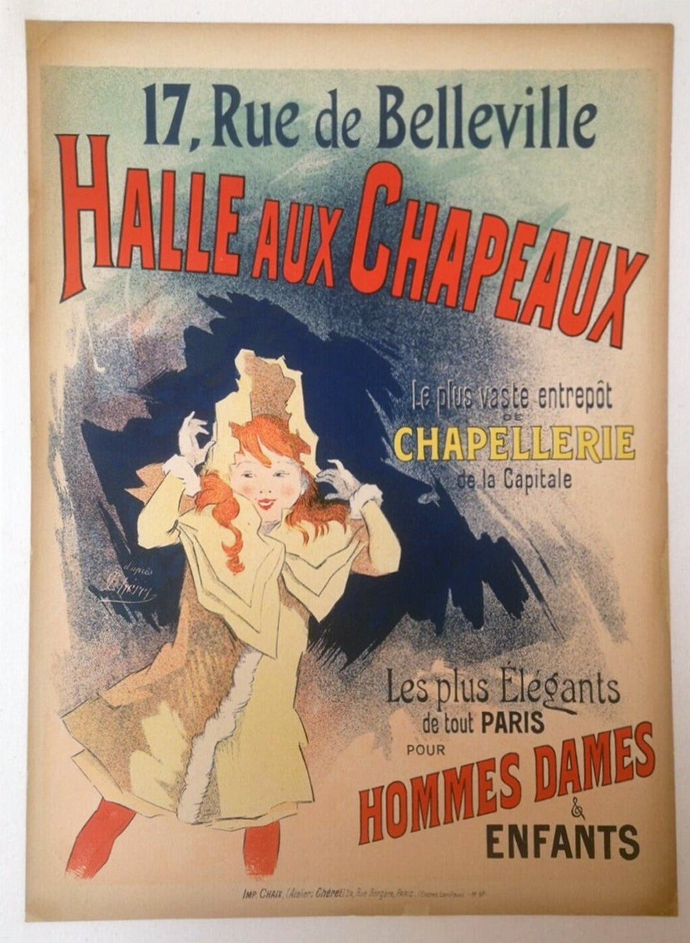 A Jules Cheret original Belle Epoque poster
