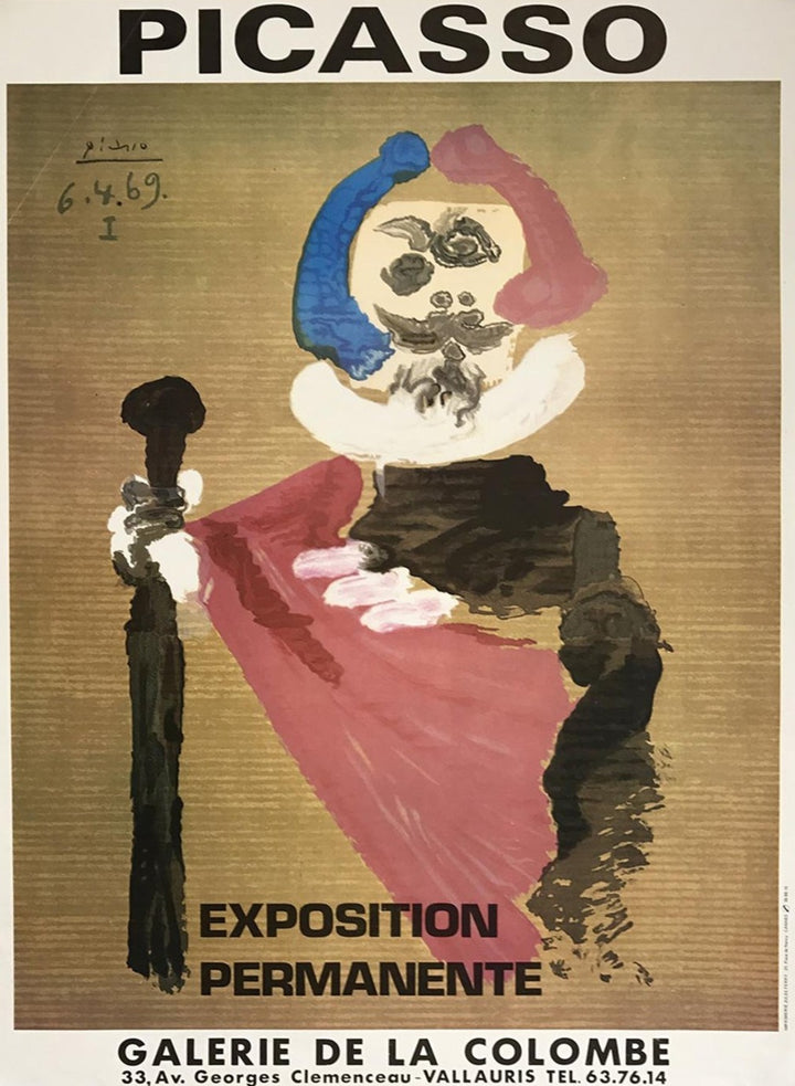 Pablo Picasso - Galerie de la Colombe, original poster: 1969