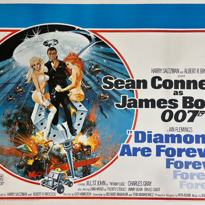 Shop Framed movie poster for 'Diamonds Are Forever' featuring James Bond