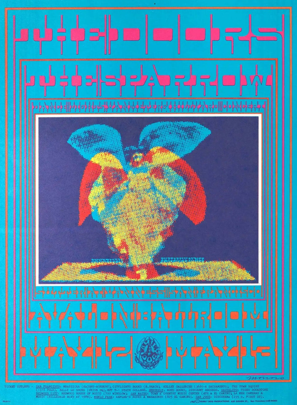 額装品/1967 Avalon/ヴィクターモスコソ/ポスター/アート/インテリア Shop The Doors - Avalon Ballroom Original Vintage Poster