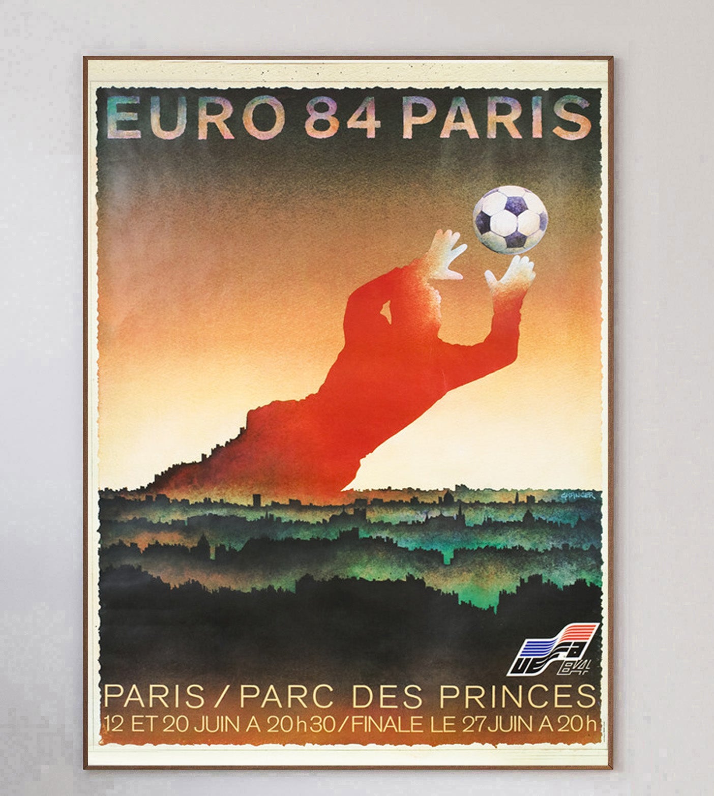 EURO 84 FOOT PARIS Rcdh - POSTER HQ 60x80cm d'une AFFICHE VINTAGE EURO 84 FOOT PARIS Rcdh - POSTER HQ 60x80cm d'une AFFICHE VINTAGE