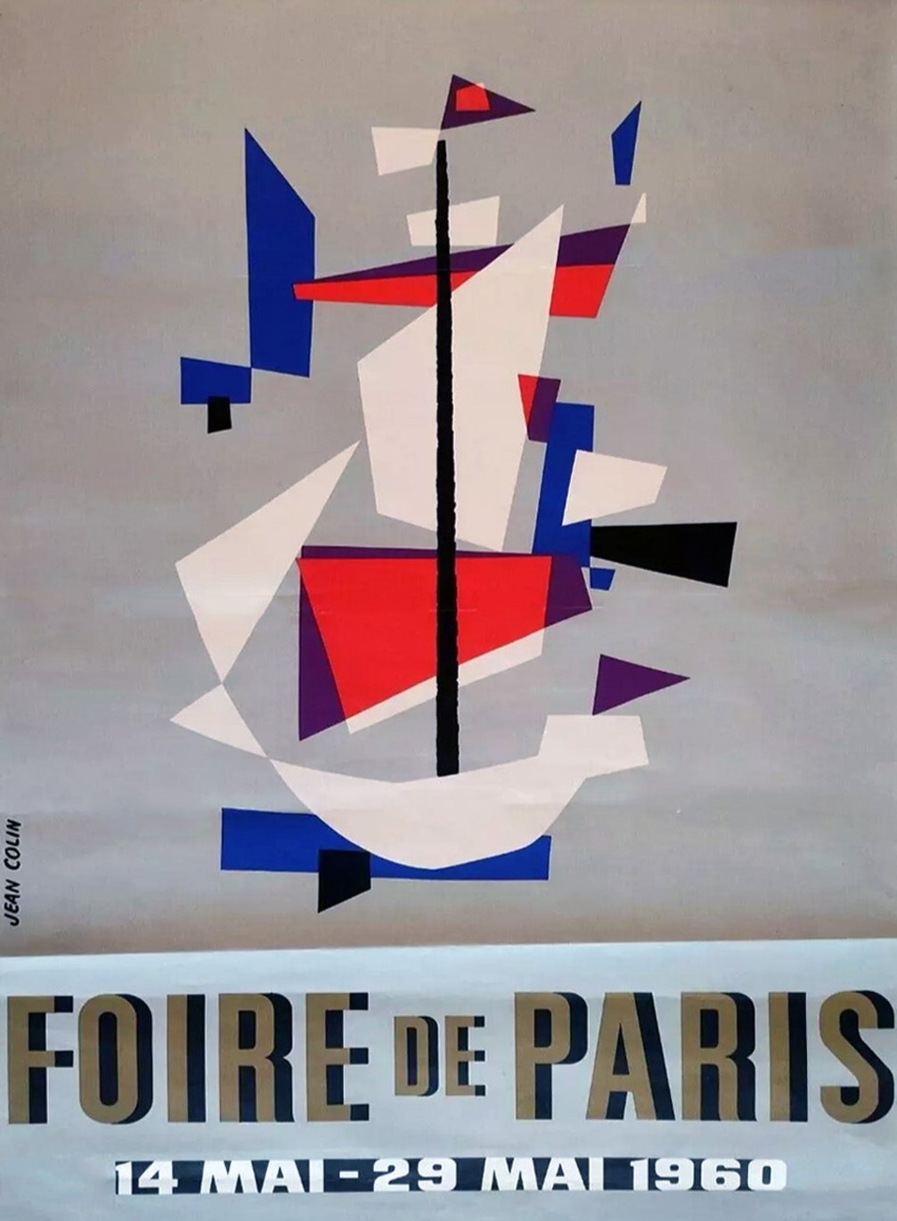Original Vintage Poster - Foire De Paris 1960 by Jean Colin
