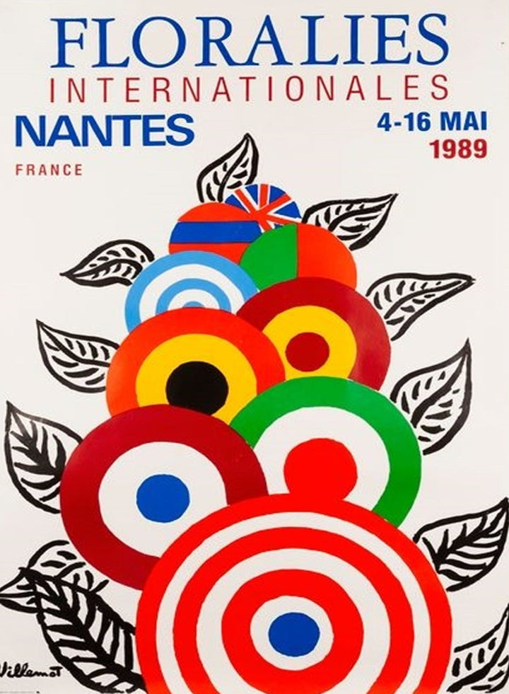 1989 Floralies Internationales - Villemot, original poster: 1989