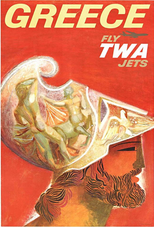 Vintage Greece tourism poster