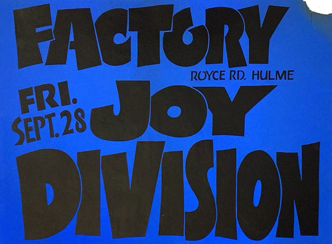 Shop Joy Division - Factory 1979 Original Vintage Poster
