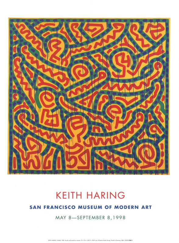 Keith Haring exhibition poster for the San Francisco Museum of Modern Art