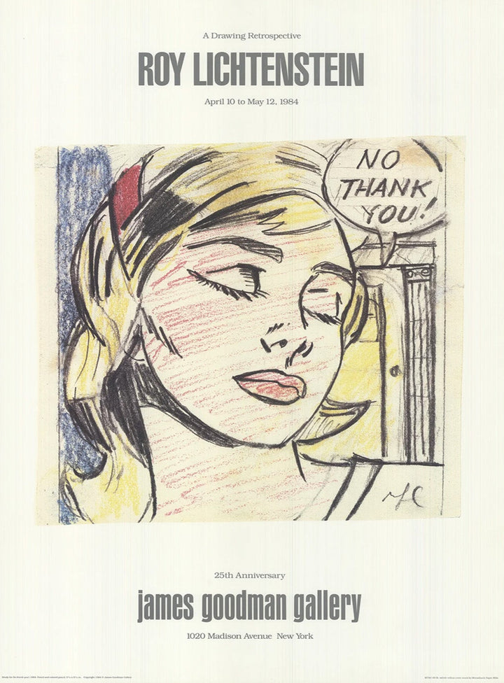 Roy Lichtenstein - Jane Goodman Gallery, original poster: 1984