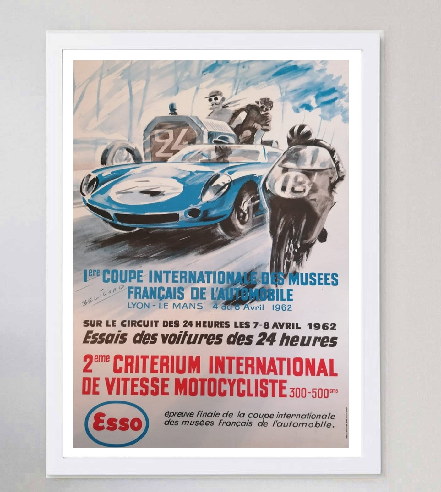 1960 Le Mans 24 Heures du Mans Race Poster Poster 1960 Le Mans 24 Heures du Mans Race Poster Poster