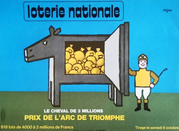 Loterie Nationale - Savignac, original poster: 1980