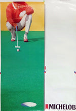Load image into Gallery viewer, Framed artwork of a person playing mini golf with Michelob logo.