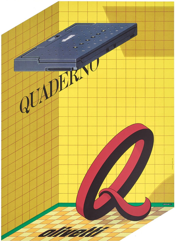 Milton Glaser - Olivetti Quaderno, original poster: 1993
