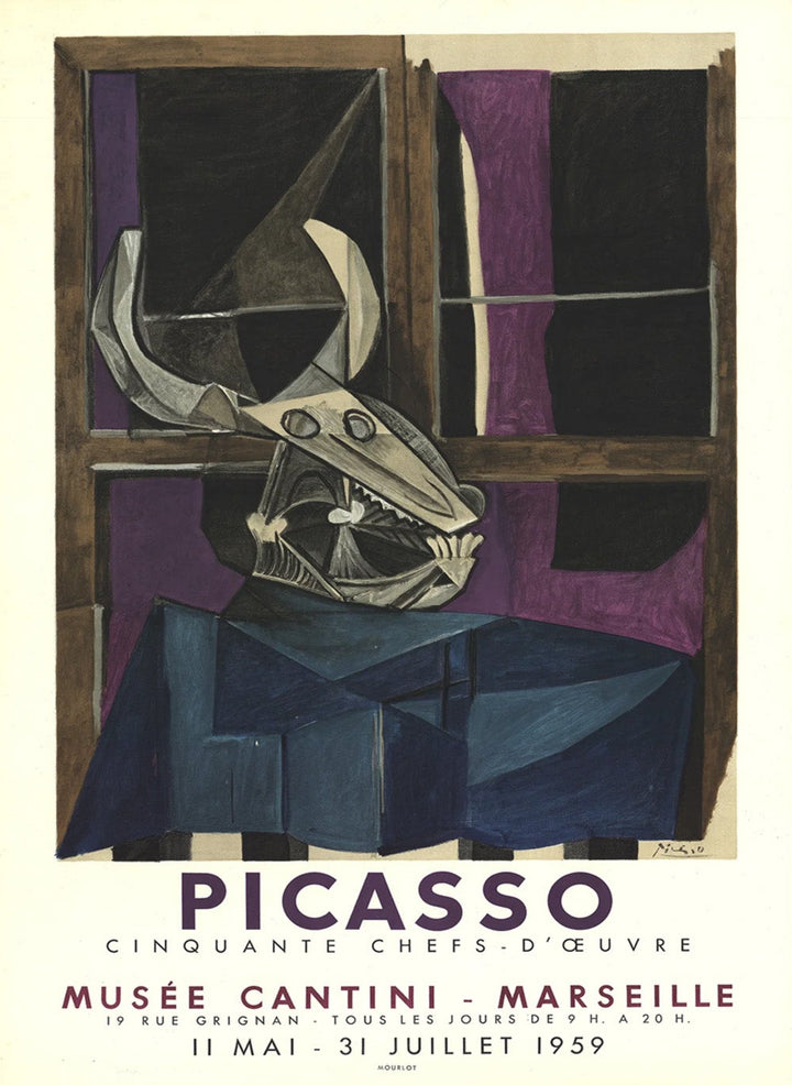 Pablo Picasso - Musee Cantini Marseille, original poster: 1959