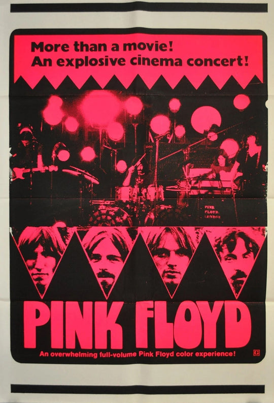 Framed Pink Floyd concert poster
