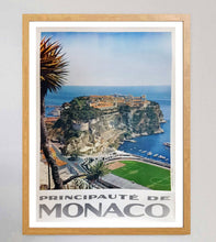 Load image into Gallery viewer, Framed poster of Monaco with a scenic view of the principality.