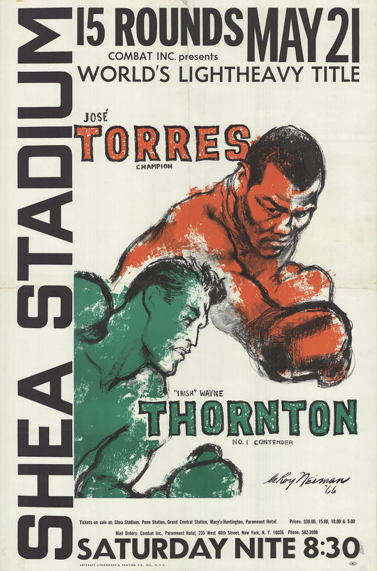 José Torres vs. Wayne Thornton — LeRoy Neiman