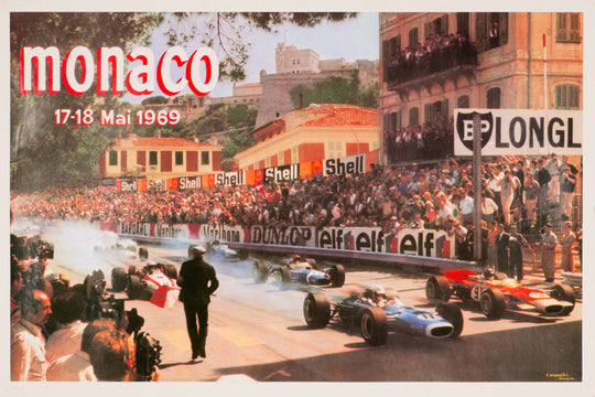 1969 Monaco Grand Prix original poster