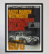 Load image into Gallery viewer, Porsche - 1970 Manufacturers Rally World Champion