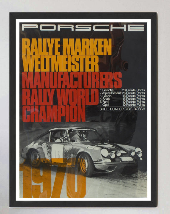 Porsche - 1970 Manufacturers Rally World Champion