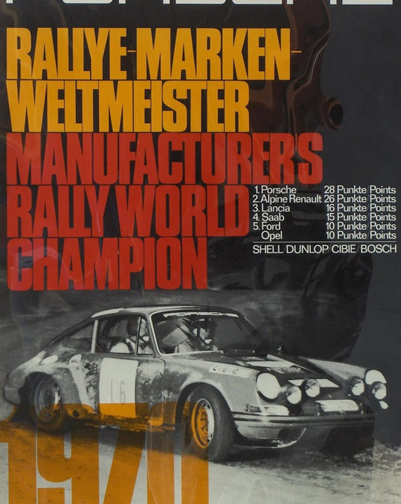 Porsche - 1970 Manufacturers Rally World Champion