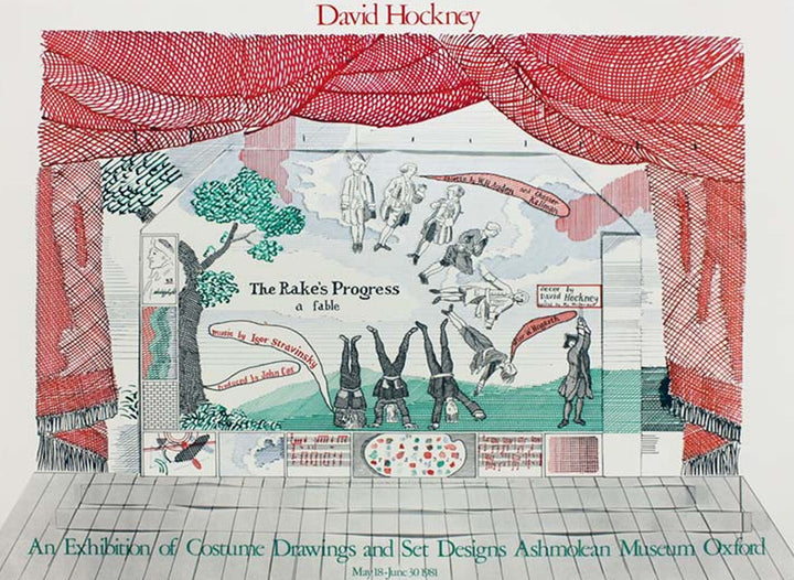 David Hockney - The Rake's Progress - Ashmolean Museum, original poster: 1981