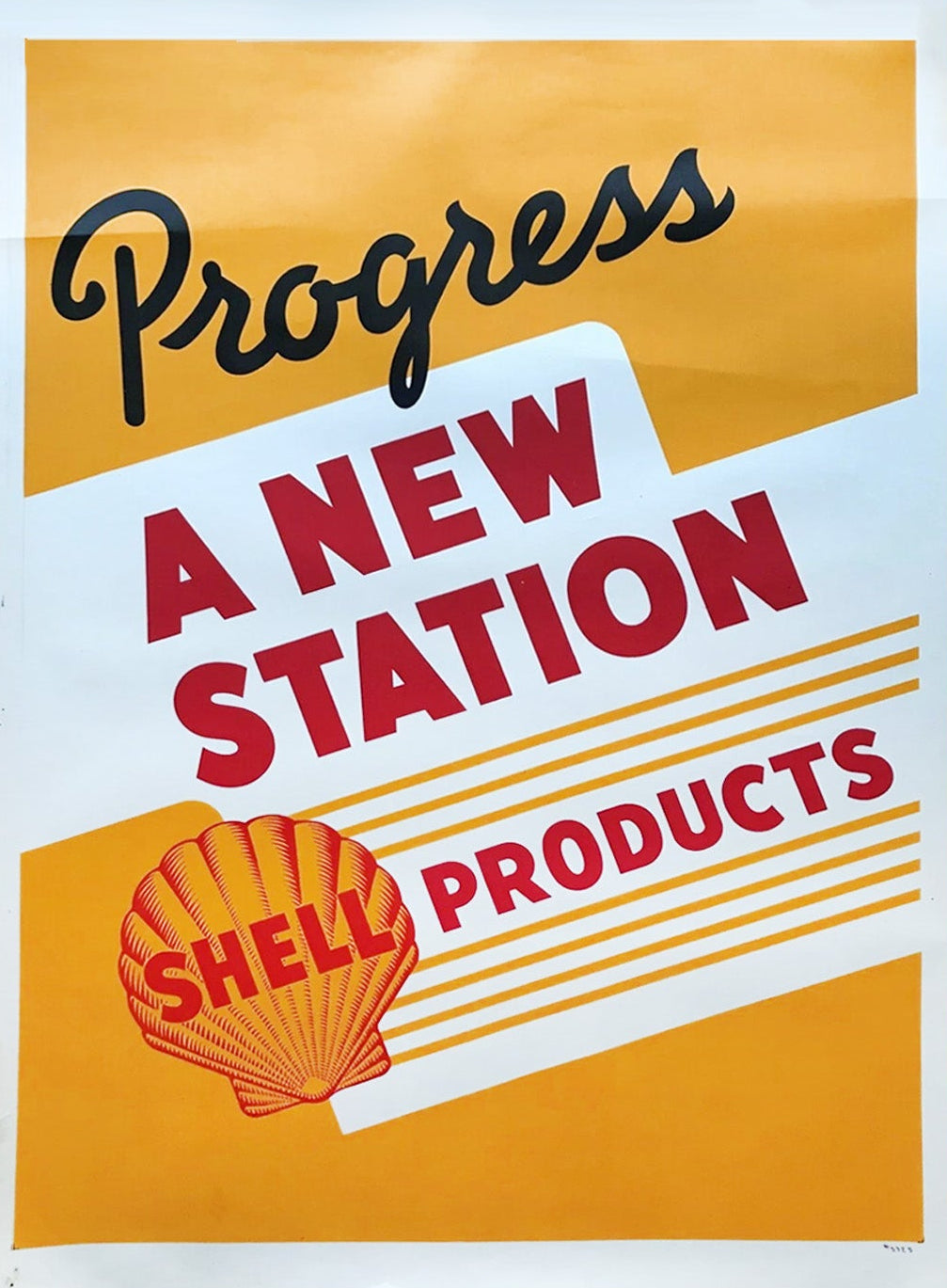 Shop Shell Oil - Progress 1960 Original Vintage Poster