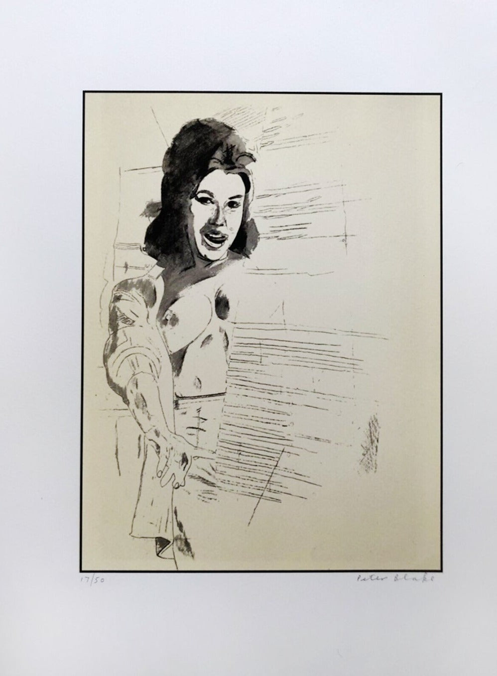 Peter Blake - Sketched Woman - Motif 10