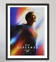 Load image into Gallery viewer, Superman Poster with Black Frame