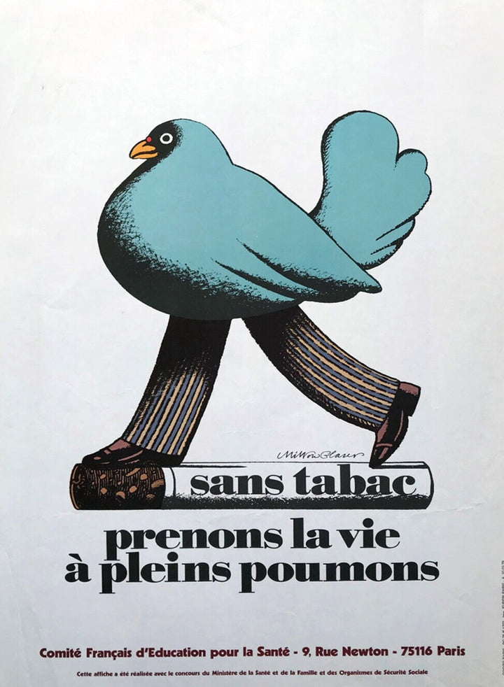 Milton Glaser - Sans Tabac, original poster: 1980