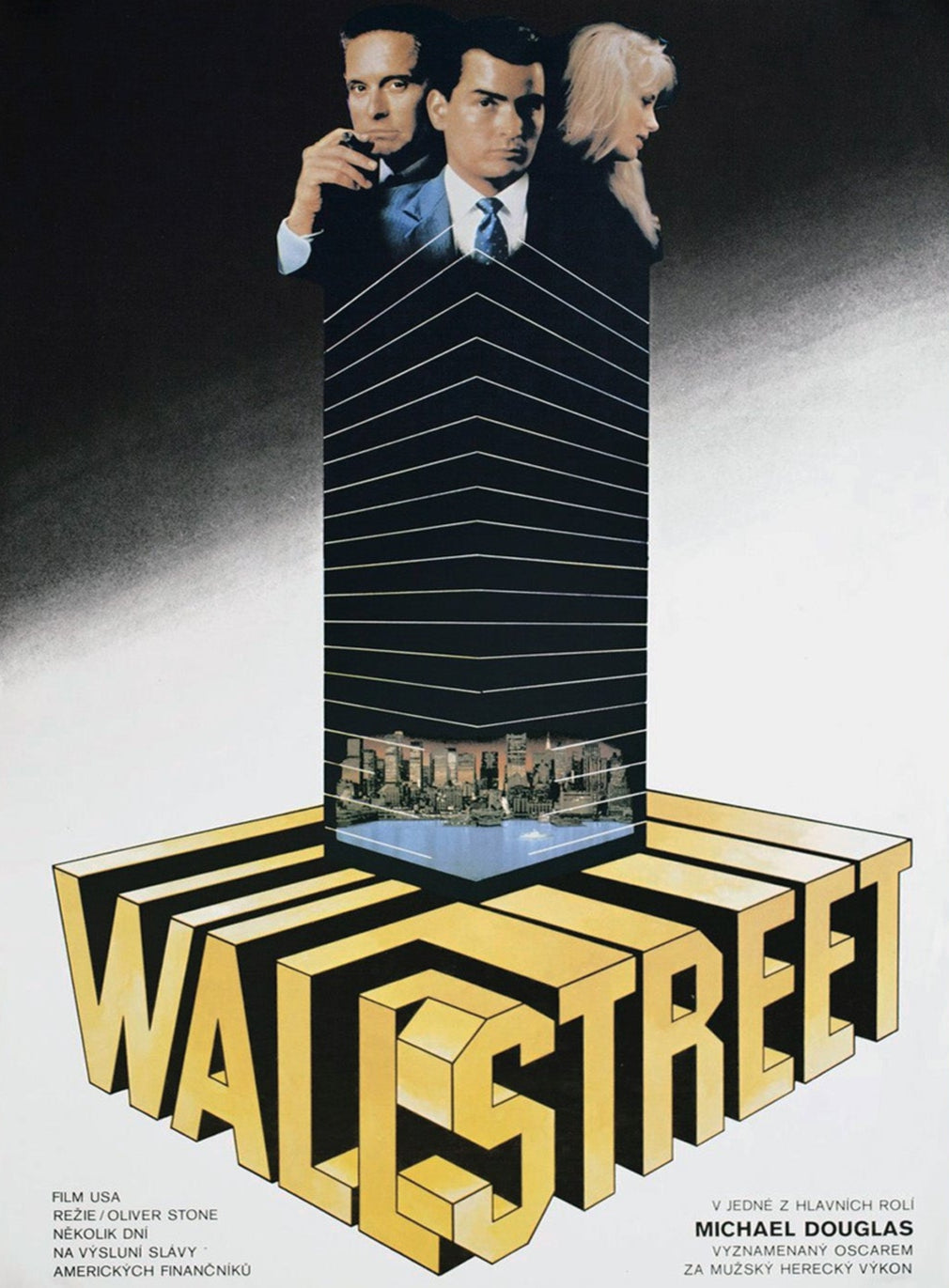 Shop Wall Street (Czech) Vintage Movie Poster For Sale - Original