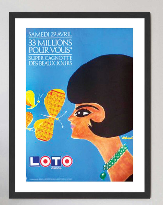 Loto - Woman With Butterflies - Villemot