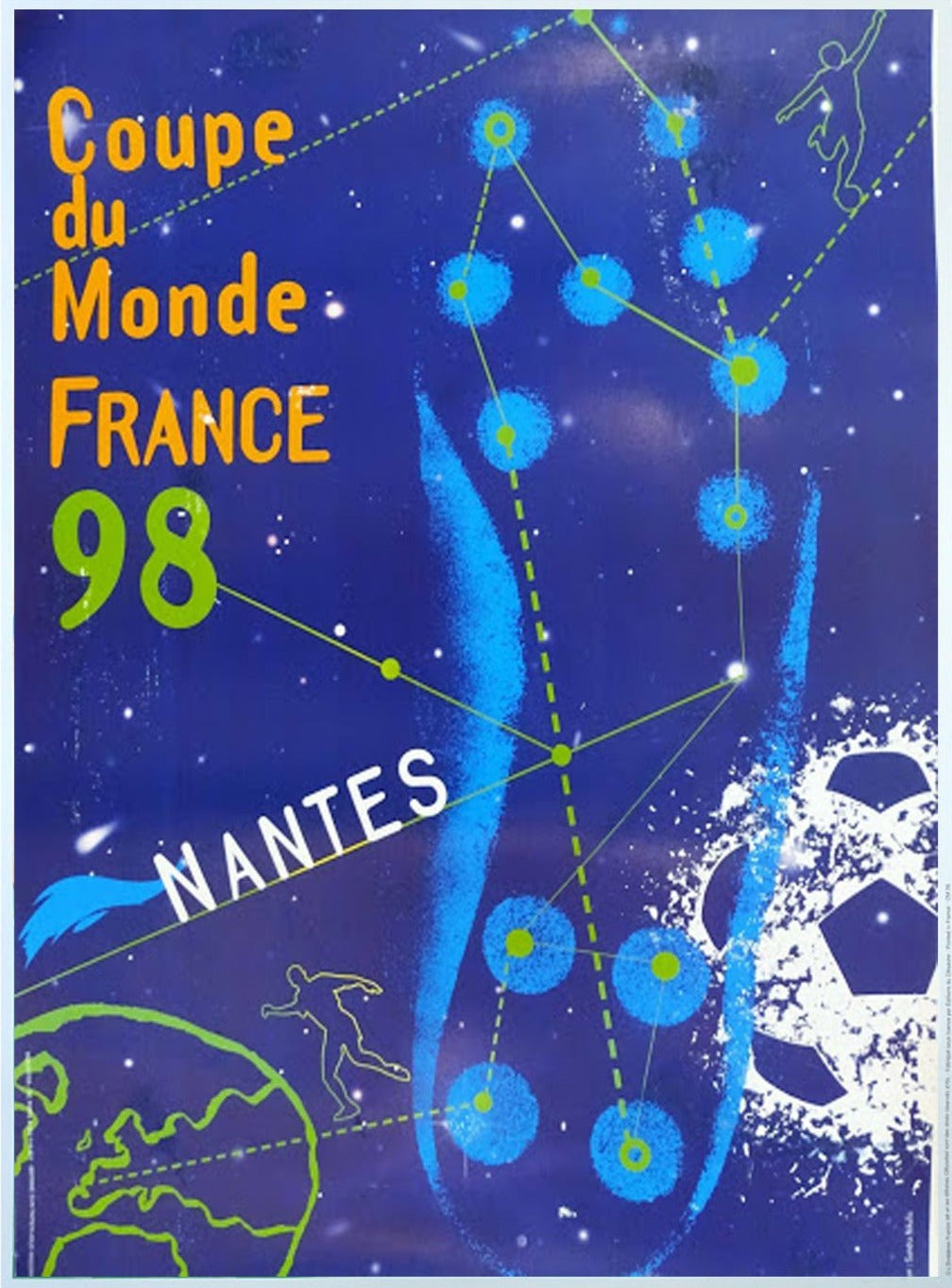 World Cup France 98 Nantes Poster - Printed Originals