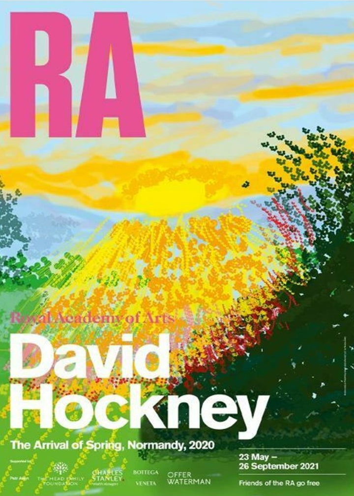 David Hockney - RA - The Arrival of Spring no.227, original poster: 2021, Royal Academy, London
