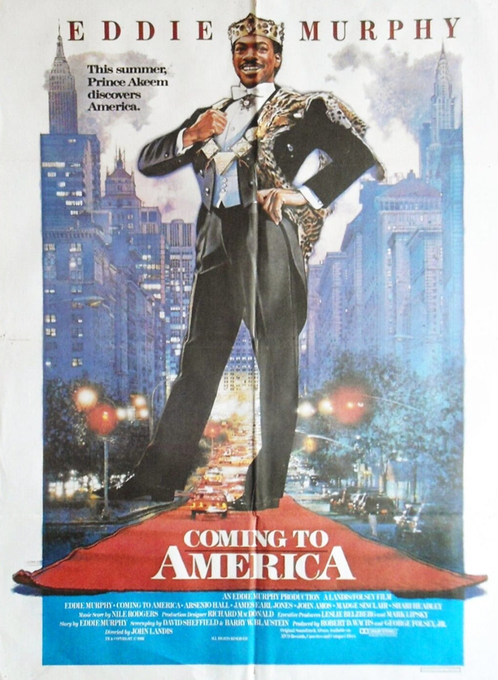 Shop Coming to America 1988 Original Vintage Poster | Printed