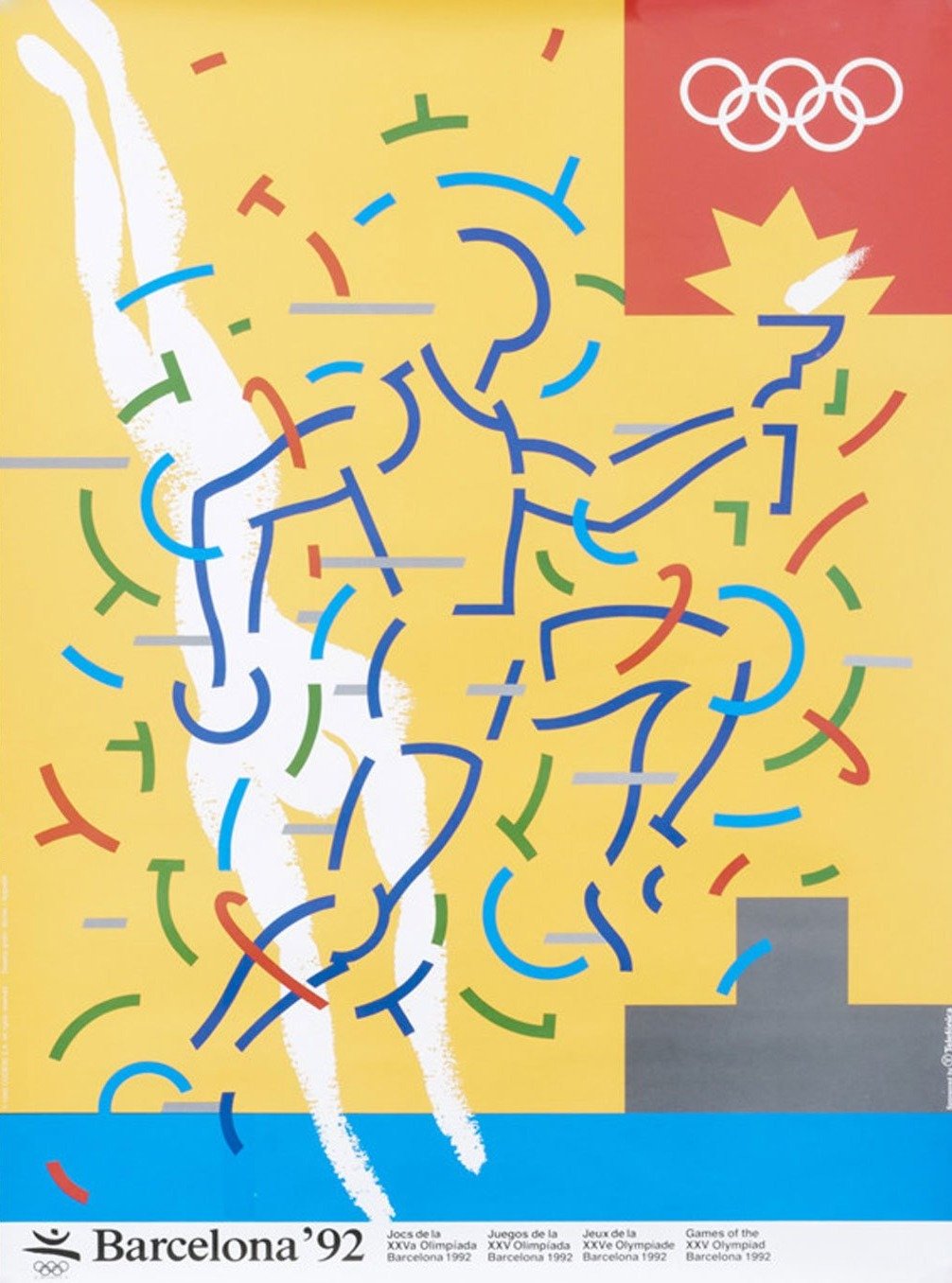 Barcelona 1992 Olympics Swimming Poster | Sports Poster for Sale