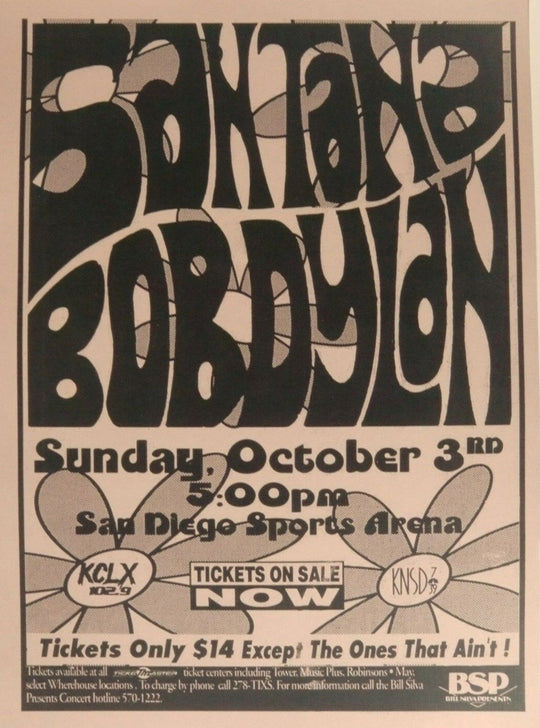 Bob Dylan & Santana - Printed Originals