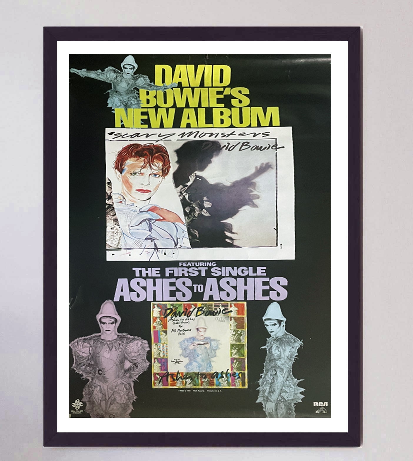 bowie monsters Shop David Bowie - Scary Monsters Original Vintage Poster