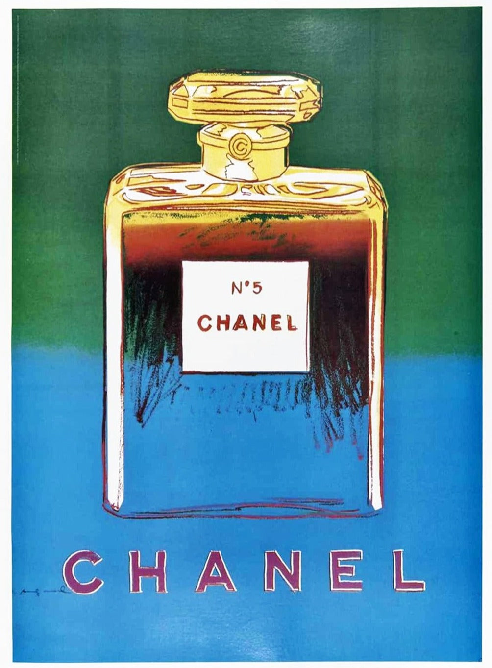 Purchase Green & Blue Chanel Poster Online - Printed Originals