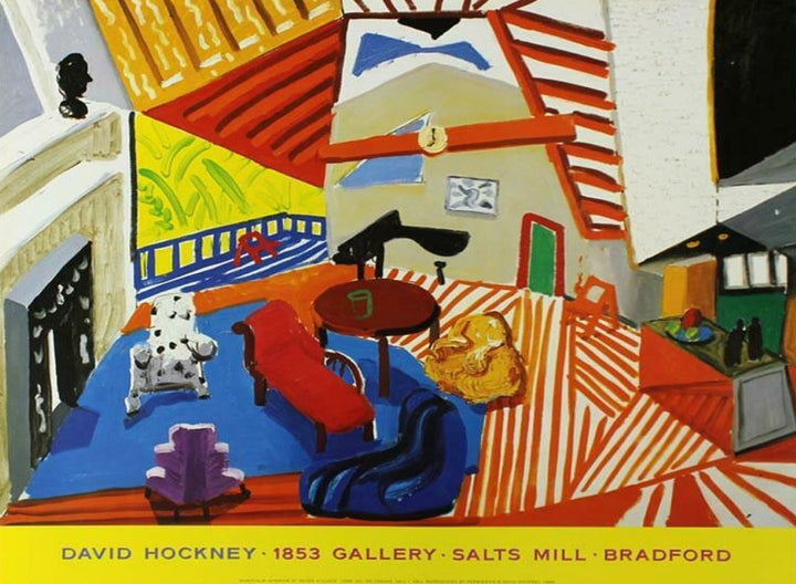 David Hockney - 1853 Gallery - Montcalm Interior, original poster: 1988