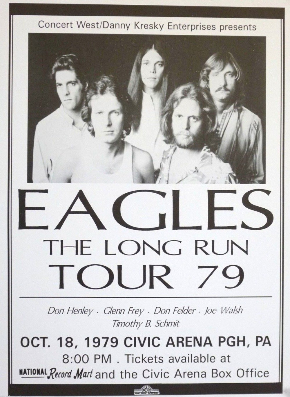 Eagles The Long Run Vintage Music Posters - Printed Originals