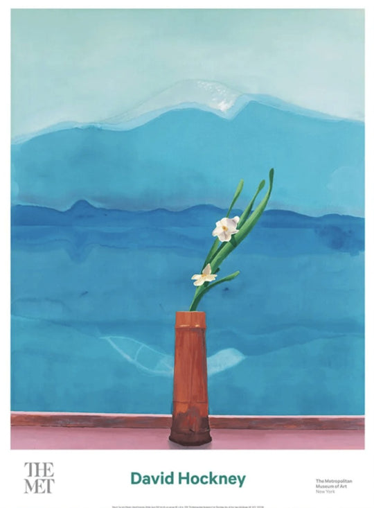 David Hockney - Mount Fuji and Flowers