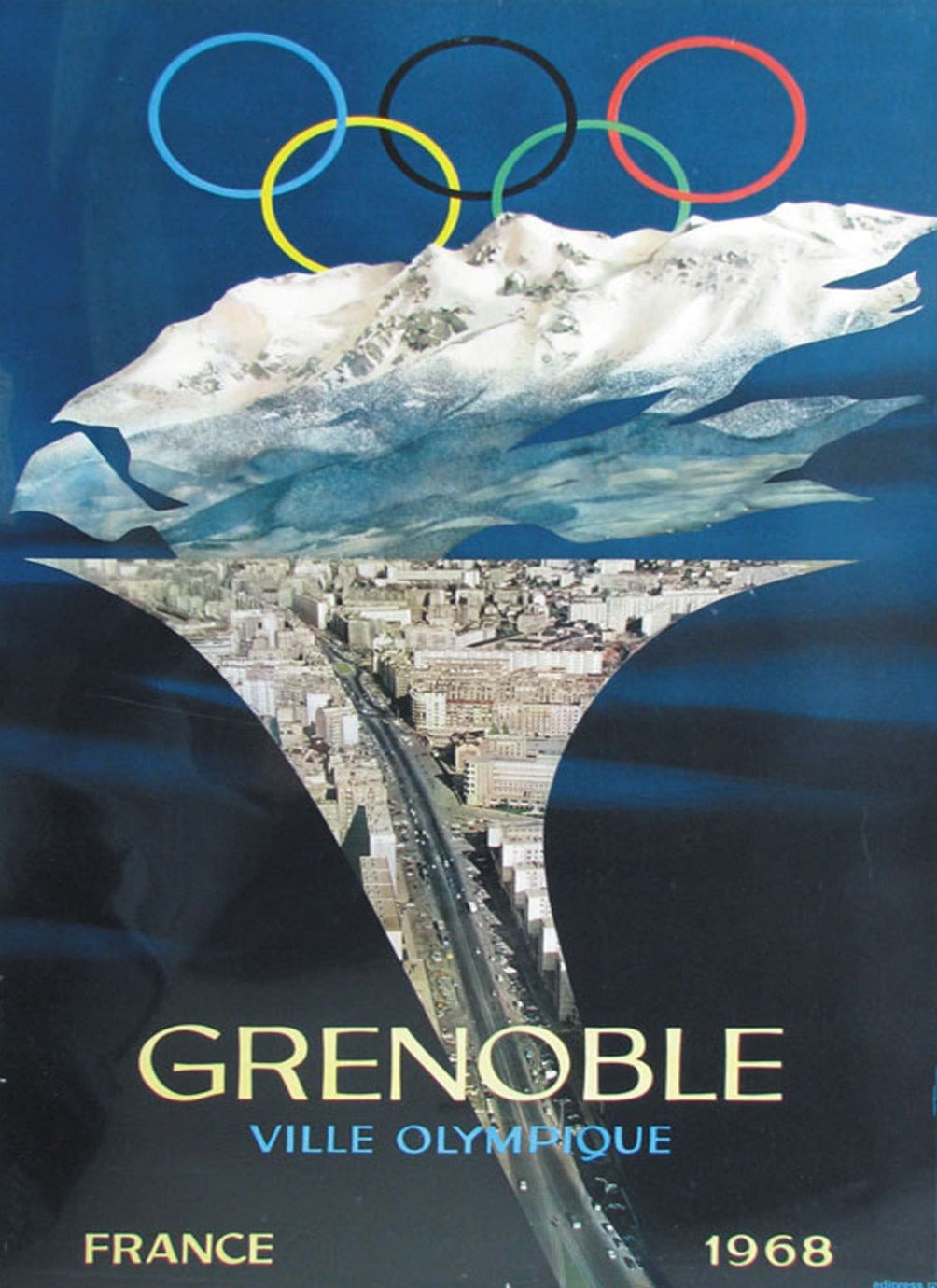 Shop 1968 Winter Olympic Games Grenoble Original Vintage Poster