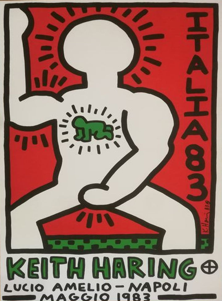 Keith Haring - Lucio Amelio Napoli, original poster: 1983
