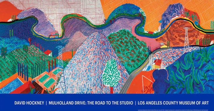 David Hockney - Mulholland Drive: The Road To The Studio LACMA, original poster: 2021