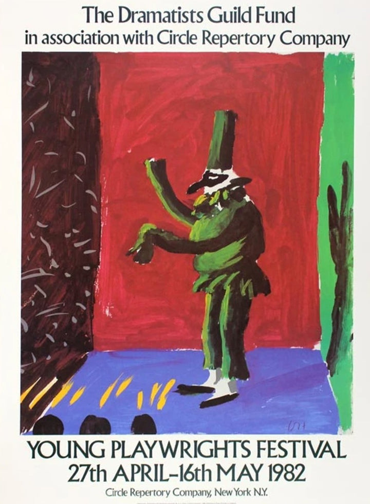 David Hockney - Young Playwrights Festival, original poster: 1982