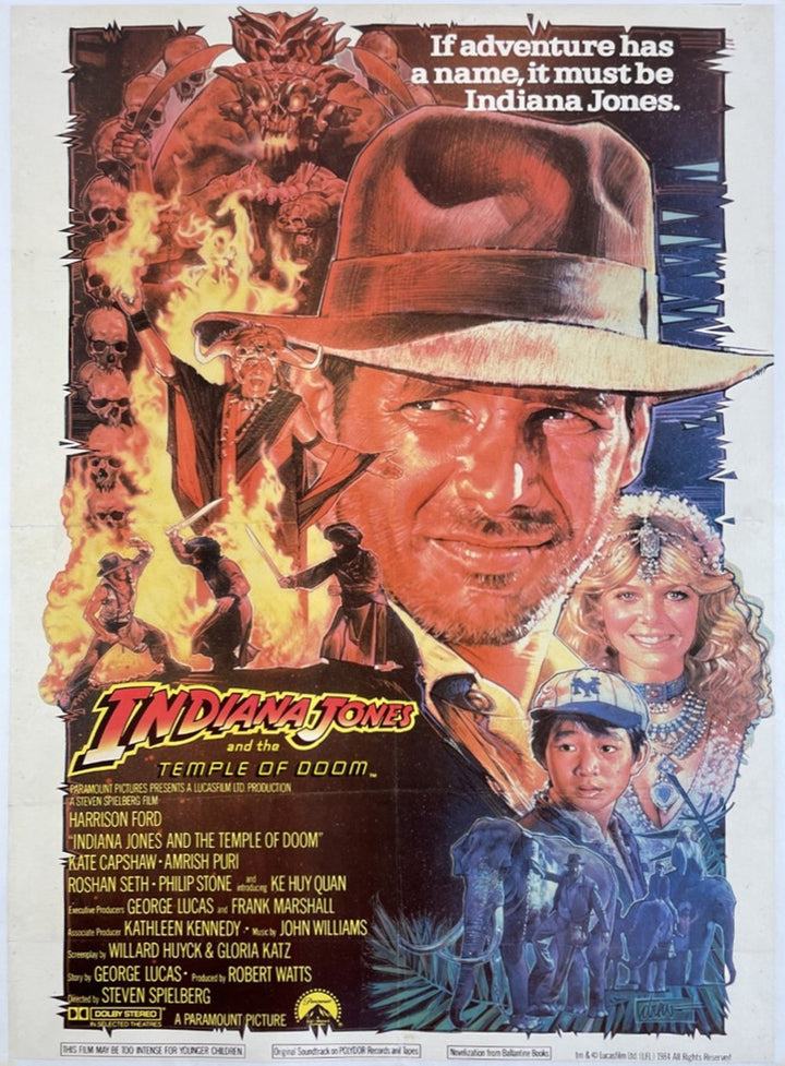 Indiana Jones and the Temple of Doom, original poster: 1984, US One-Sheet, United States
