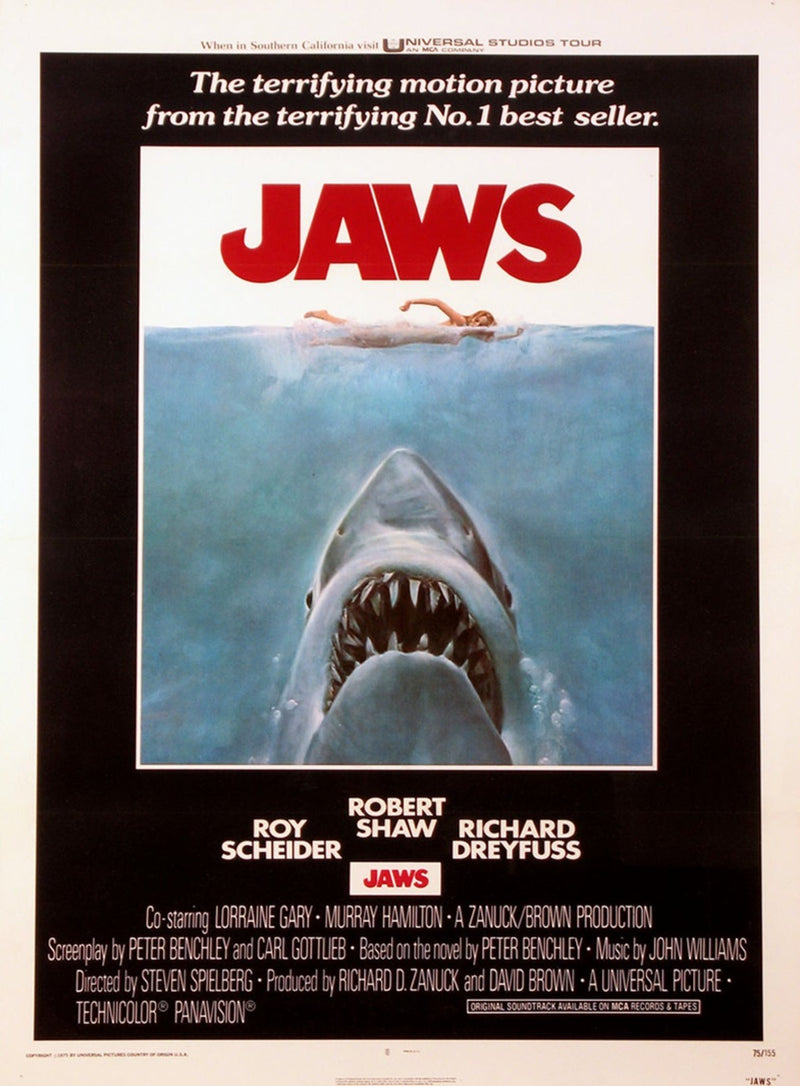Jaws, an original US One-Sheet, unframed