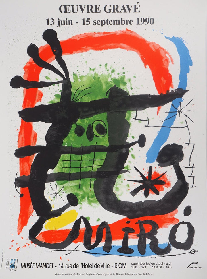 Joan Miro - Mandet Museum, original poster: 1990