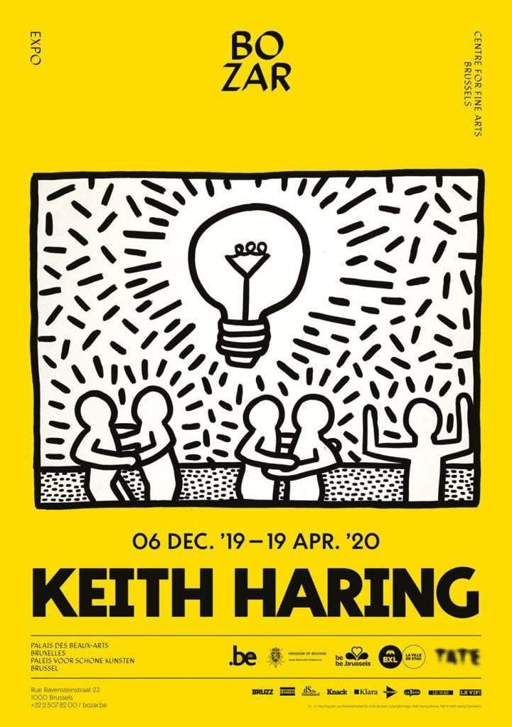 Keith Haring Bozar Exhibition, original poster: 2019, BOZAR, Brussels